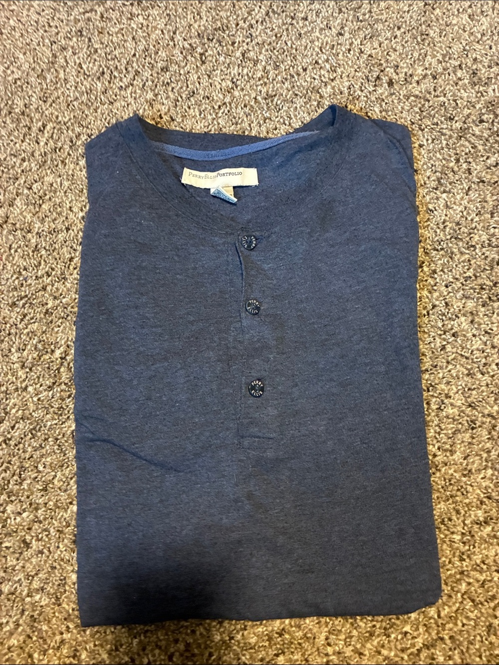 Peter Millar Navy Blue Long-Sleeve Henley